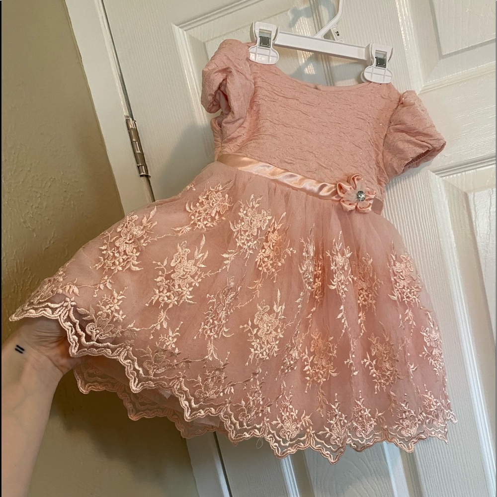 Pink sparkly toddler dress